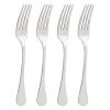 Gibson Home Manchester 4 Piece Stainless Steel Dinner Fork Set