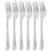Gibson Home Tustin 6 Piece Stainless Steel Dinner Fork Flatware Set in Silver
