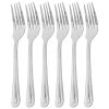 Gibson Home Tustin 6 Piece Stainless Steel Dinner Fork Flatware Set in Silver