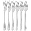 Gibson Home Tustin 6 Piece Stainless Steel Dinner Fork Flatware Set in Silver