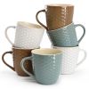 Elama Honey Bee 6-Piece 15 oz. Mug Set, Assorted Colors