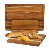 MegaChef 3 Piece Acacia Wood Cutting, Prep and Serving Boards
