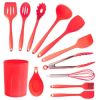 MegaChef Red Silicone Cooking Utensils, Set of 12