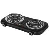 Brentwood 1100w Countertop Double Coiled Electric Burner in Black