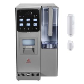 Ice Maker Water Filter Dispenser, 4-in-1 Countertop Ice Making Machine with Room Temperature, Hot & Cold Water