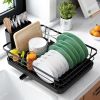 Dish Drying Rack for Kitchen Counter, Stainless Steel Sink Organization and Storage Essentials with Cutlery Holder, Home and Appartment Decor