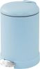 Small Trash Can, 1.2 Gallon | Round Stainless Steel Garbage Bin with Soft Close Lid & Step Foot Pedal | Metal Waste Basket with Removable Inner Bucket