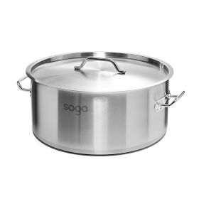 11.6 Gal Top-Grade Thick Stainless Steel Stock Pot 18/10 â€“ Heavy-Duty Stockpot for Soup, Stew, Cooking, and Catering Use