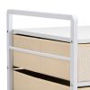 Mini Fridge Stand with Storage, 176 lb-Capacity Mini Fridge Table with 2 Drawers & 4 Swivel Wheels, Mobile Mini Fridge Shelf