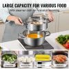 Steamer Pot, 8.66in/22cm Steamer Pot for Cooking with 3QT Stock Pot and Vegetable Steamer