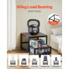 Mini Fridge Stand with Storage, 198 lbs Mini Fridge Table with Movable Storage Cart & Swivel Wheels, Beverage Refrigerator Stand for Coffee Bar