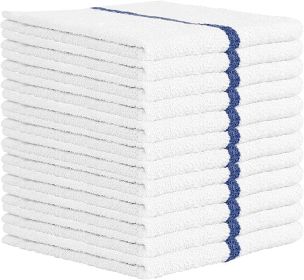 Nabob Wipers Kitchen Bar Mop Terry Towels 12 Pack - 100% Cotton - Size 14x17 - Perfect for Your Home, Kitchen, Bathroom, Bars