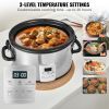 Slow Cooker, 8QT 320W Electric Slow Cooker Pot with 3-Level Heat Settings, Digital Slow Cookers with 20 Hours Max Timer, Locking Lid