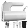 Digital Electric Hand Mixer, 5-Speed, 200W Portable Electric Handheld Mixer, with Turbo Boost Beaters Dough Hooks Whisk Storage Bag