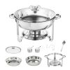 Chafing Dish Buffet Set, 4 Qt 2 Pack, Stainless Steel Chafer with 2 Full Size Pans