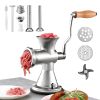 Meat Grinder Manual 304 Stainless Steel Hand Operated Meat Grinder Multifunctional Crank Sausage Maker Coffee Powder Grinder for Household for Beef Ch