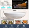 Pasta Bowls 32oz, Ceramic Large Salad Bowls 8 inch, Soup Bowls Set of 4, White Serving Bowls for Entertaining, Wide Shallow Dinner Bowls Plates