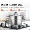 Steamer Pot, 8.66in/22cm Steamer Pot for Cooking with 3QT Stock Pot and Vegetable Steamer