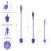 Silicone Bottle Cleaner Brush, 3 Piece Set, Long Handle - Water Bottle Cleaner, Baby Bottle Nipple Brush for Plastic & Glass