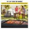 Carbon Steel Griddle, 16" x 24" Griddle Flat Top Plate, Griddle for BBQ Charcoal/Gas Gril with 2 Handles