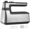 Cordless Electric Hand Mixer, 100W, Continuously Variable Electric Handheld Mixer, with Turbo Boost Beaters Dough Hooks Storage Bag