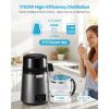 Water Distiller, 4L 1.1 Gallon Pure Water Purifier Filter For Home Table Countertop, 1750W Distilled Maker with Glass Pot