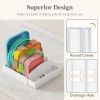 Kitchen Cabinet Organizer for Food Contanier Lid, Expandable Lids Holder with 8 Adjustable Dividers & 9 Sections for Pantry Organizers and Storage