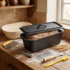 Household Multi-usage Cast Iron Pot with Lid for Bread Baking