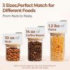 Airtight Glass Storage Canister with Lids (0.7Qt/1.2Qt/1.6Qt) Set of 6, Food Storage Container Kitchen Pantry Storage Jar