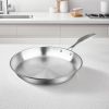 14.2 in Stainless Steel Fry Pan â€“ Induction Compatible, Cooking Pan with Handle