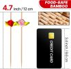 Colorful Flower Cocktail Picks 4.7 Inch 100pcs Bamboo Fancy Skewers Toothpicks for Appetizers Food Drink Fruit Sandwich BBQ Wedding Charcuterie Boards