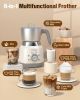 6-in-1 Electric Milk Frother and Steamer, 16.9 oz. Milk Warmer for Coffee, White (FBA warehouse)