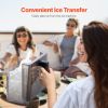 Countertop Ice Maker, 32 Cubes Ready in 15 Mins, 46lbs in 24Hrs, Self-Cleaning Portable Ice Maker with Convenient Ice Transfer
