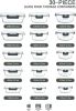 30 Pieces Glass Food Storage Containers with Snap Locking Lids,Glass Meal Prep Containers Set - Airtight Lunch Containers, Microwave, Oven