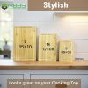 Bamboo Cutting Boards for Kitchen â€“ Set of 3 Wooden Boards with Juice Grooves & Handles â€“ Chopping Board Set for Meat, Veggies