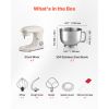 Stand Mixer, 6 QT Dough Mixer, 660W 6 + P Speeds Tilt-head Food Mixer with Stainless Steel Bowl, Dough Hook, Wire Whip, Flat Beater, Scraper