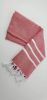 Turkish Hand Towels 100% Cotton 18x40 inch Set of 2 Decorative Kitchen Bathroom Hand Towels  Red White Stripes