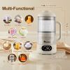 35oz Noise Reducing Nut Milk Maker Machine, 10 in 1 Automatic Soy Milk Maker with 8 Blades, Homemade Oat, Juice, Yogurt, Milk Shake, Visual, 12H Delay