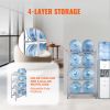 4 Tiers Water Jug Holder, 5 Gallon Water Bottle Holder, Double Row Water Bottle Rack for 8 Bottles, Heavy Duty Water Jug Rack for Kitchen, Office
