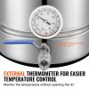 Stainless Steel Kettle, 5 GALLON Brewing Pot, Tri Ply Bottom for Beer, Brew Kettle Pot, Home Brewing Supplies Includes Lid, Handle, Thermometer
