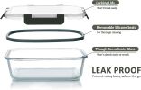 30 Pieces Glass Food Storage Containers with Snap Locking Lids,Glass Meal Prep Containers Set - Airtight Lunch Containers, Microwave, Oven