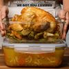 8 Cups/ 63 Oz 4 Piece (2 containers + 2 Lids) Large Glass Food Storage/ Baking Containers with Locking Lids . Ideal for Storing food