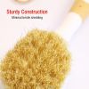 Wooden Dish Brush, Natural Bristle Dish Brushes with Handle, Wooden Handle Soft Scrubber Kitchen Brush for Dishes and Vegetables