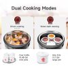 Joydeem Electric Stew Pot, 8.5Qt Stainless Steel Inner Pot with 5 Ceramic Liners (3.5L + 4 Ã— 0.45L), Dual Cooking Modes