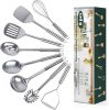 8 Pcs Cooking Utensils Set, Stainless Steel Kitchen Utensils,