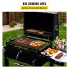 Carbon Steel Griddle, 16" x 24" Griddle Flat Top Plate, Griddle for BBQ Charcoal/Gas Gril with 2 Handles