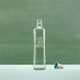 Drop Glass Water Bottle with Ceramic Stopper-750 ML