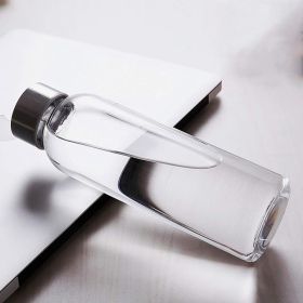 Glass Water Bottles,16oz Glass Drinking Bottle With Leakproof Stainless Steel Cap,Reusable Juice Bottles Beverage Drinkware