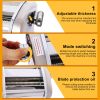 Electric Pasta Maker Noodle Maker Pasta Making Machine Dough Roller Cutter Thickness Adjustable Stainless Steel US 110V 135w one blade 2.5mm round noo