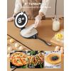 Tortilla Press, 8 Inch Cast Iron Tortilla and Roti Maker, Heavy Duty Tortilladora Press, Pataconera Makers with Handle and 100 Pcs Parchment Paper